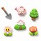 Buttons Galore Flatback Embellishments for Crafts - Gardening Glee- 18 Pieces